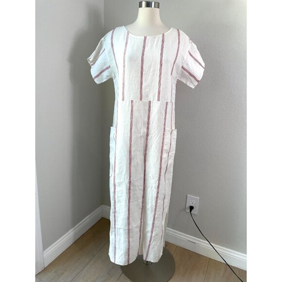 Christy Dawn White and Red Striped Dress - Picture 1 of 12